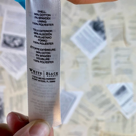 WHBM Turquoise Blue Blazer Button up Size L or 12 - Picture 7 of 8